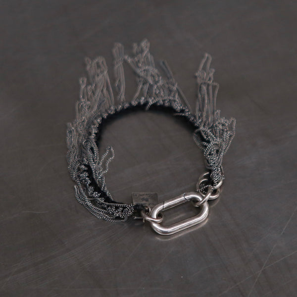 GOTI Crochet Chain Tassel Bracelet 925 Silver Italy GT-BR1180-0